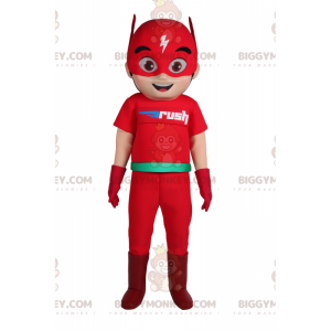 Superheld BIGGYMONKEY™ Maskottchenkostüm - Flash -