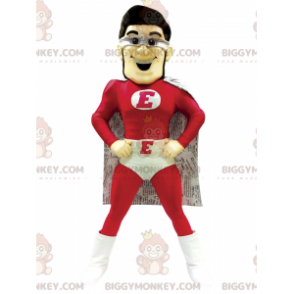Superheld BIGGYMONKEY™ Maskottchen-Kostüm Rotes und weißes