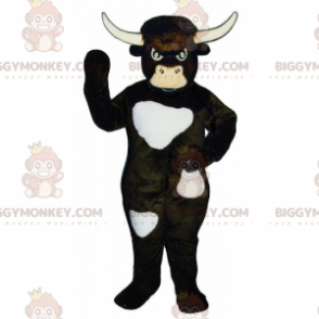 White Spotted Bull BIGGYMONKEY™ maskotdräkt - BiggyMonkey maskot