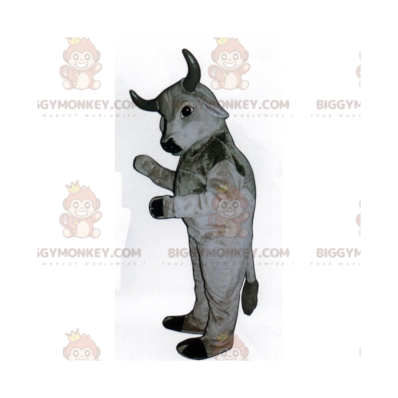 Costume da mascotte toro grigio BIGGYMONKEY™ - Biggymonkey.com