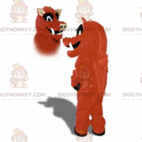 Costume de mascotte BIGGYMONKEY™ de taureau rouge et noir -