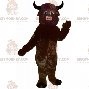 Disfraz de mascota BIGGYMONKEY™ de toro de un color -
