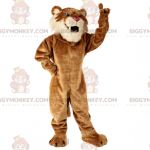 Costume de mascotte BIGGYMONKEY™ de tigre a dents de sabre -