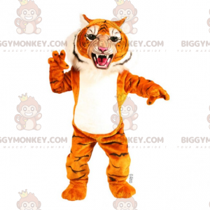 BIGGYMONKEY™ Costume da mascotte tigre a bocca aperta -