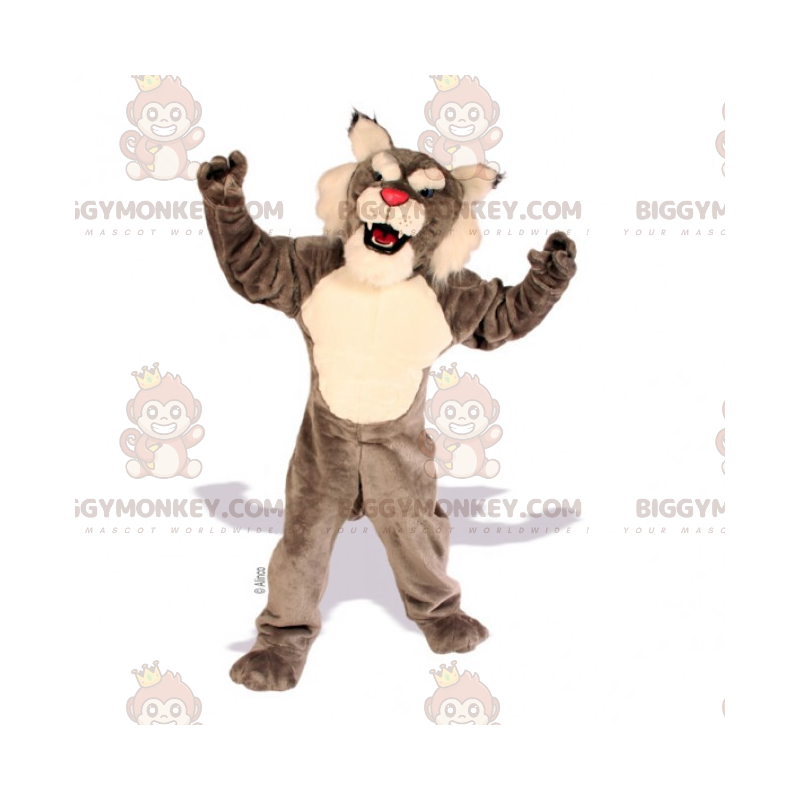 Costume da mascotte BIGGYMONKEY™ tigre dal naso rosso -