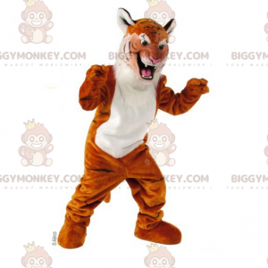 Costume da mascotte BIGGYMONKEY™ tigre dal ventre bianco -