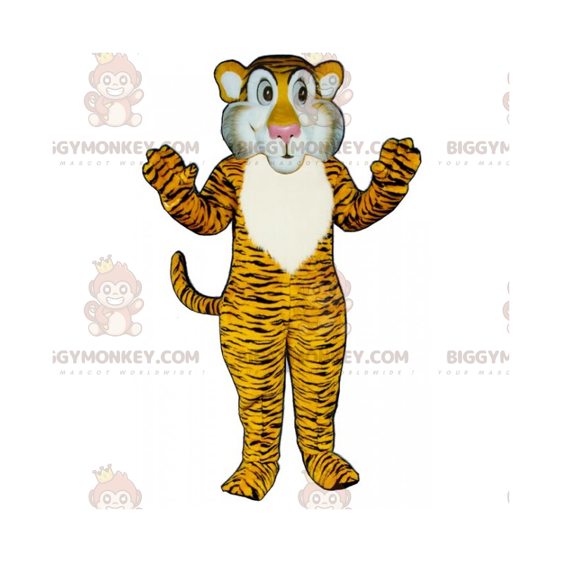 White Cheeked Tiger BIGGYMONKEY™ maskotdräkt - BiggyMonkey
