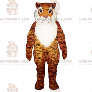 Costume da mascotte tigre dai capelli lunghi BIGGYMONKEY™ -