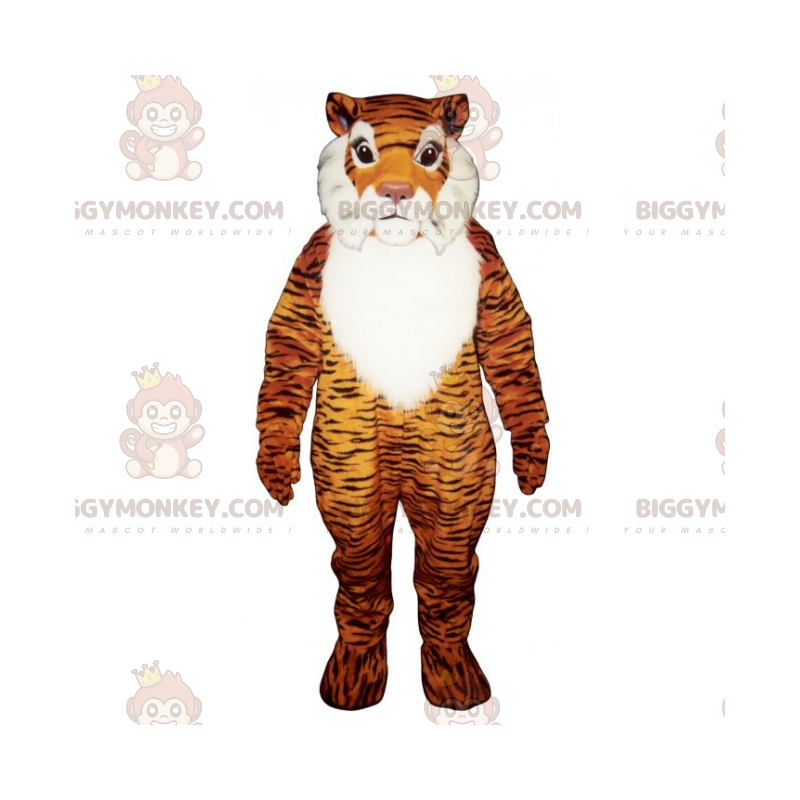 Costume de mascotte BIGGYMONKEY™ de tigre avec longs poils -