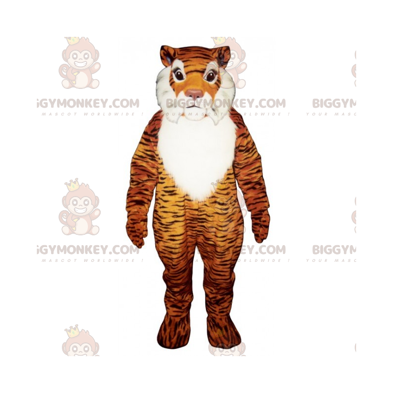 Tiger with Long Hairs BIGGYMONKEY™ Mascot Costume -