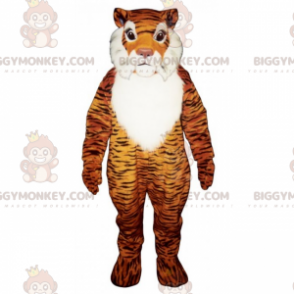 Tijger met lange haren BIGGYMONKEY™ mascottekostuum -