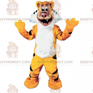 Tiger BIGGYMONKEY™ maskotkostume med nogle striber -