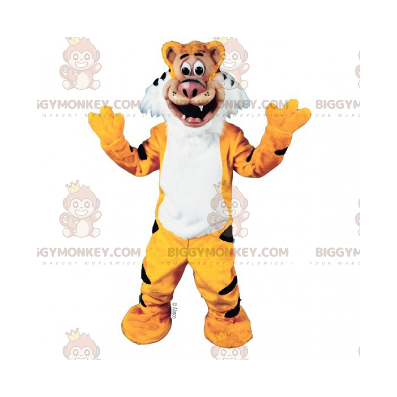 Tijger BIGGYMONKEY™ mascottekostuum met enkele strepen -