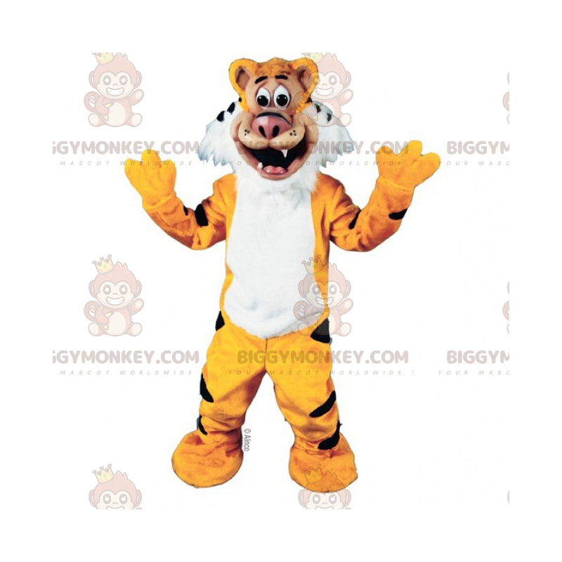 Traje de mascote Tiger BIGGYMONKEY™ com algumas listras –