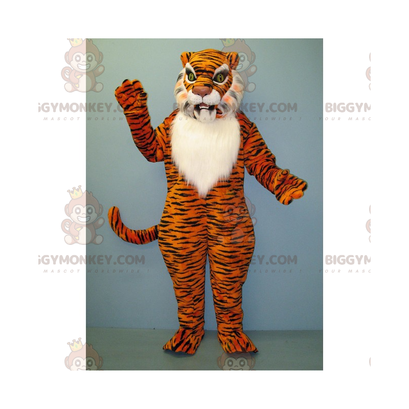Disfraz de mascota Tiger BIGGYMONKEY™ con vientre blanco -