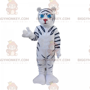 Traje de mascote de tigre branco e preto BIGGYMONKEY™ –