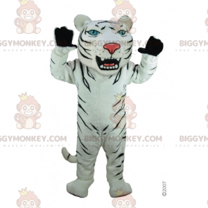 Hvid og sort tiger BIGGYMONKEY™ maskotkostume - Biggymonkey.com