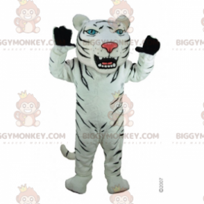 Disfraz de mascota tigre blanco y negro BIGGYMONKEY™ -