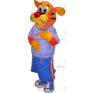 Tiger BIGGYMONKEY™ Mascot Costume In Sportswear -