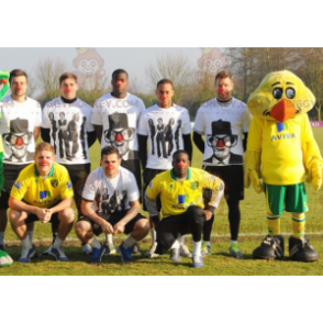 BIGGYMONKEY™ Gul Chick Duck Maskot-kostume i sportstøj -