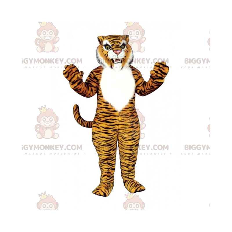 Costume de mascotte BIGGYMONKEY™ de tigre féroce -