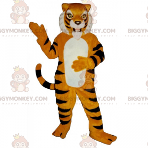 Στολή μασκότ BIGGYMONKEY™ σε πορτοκαλί και μαύρο Tiger -