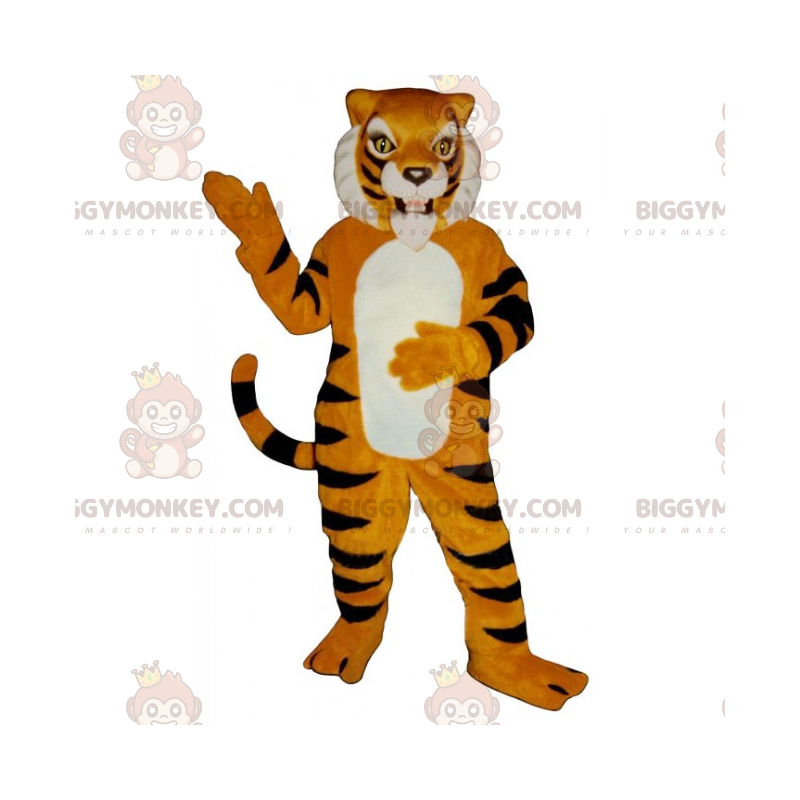 Costume da mascotte BIGGYMONKEY™ tigre arancione e nera -