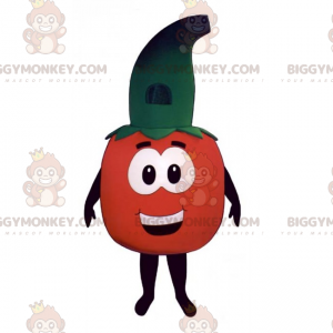 Tomaatti BIGGYMONKEY™ maskottiasu noitahatulla - Biggymonkey.com