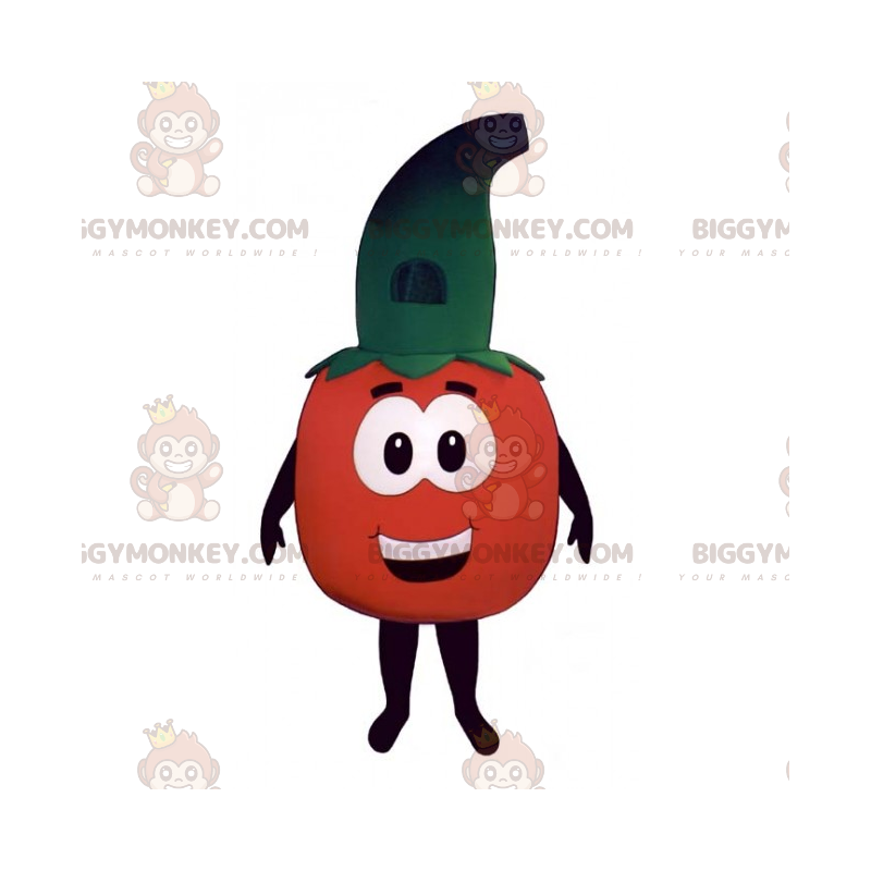 Tomat BIGGYMONKEY™ maskotdräkt med häxhatt - BiggyMonkey maskot