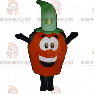 Tomat BIGGYMONKEY™ maskotkostume med smilende ansigt -