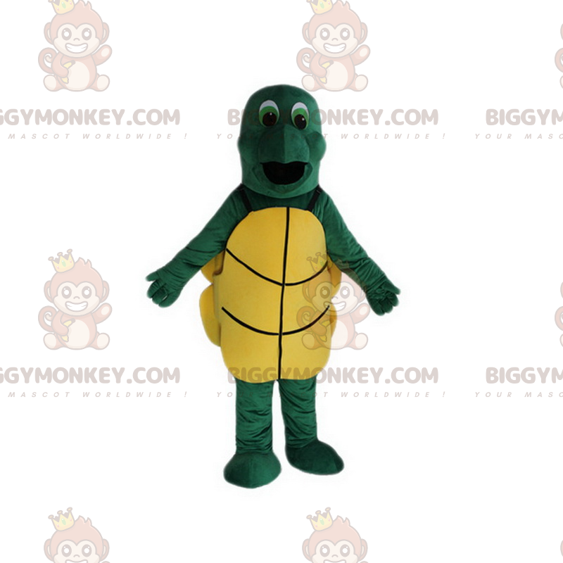 Costume de mascotte BIGGYMONKEY™ de tortue aux yeux verts -