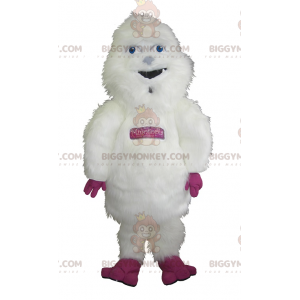 Biało-różowy kostium maskotki BIGGYMONKEY™ Big Furry Yeti -