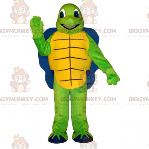 Turtle Mascot Costume BIGGYMONKEY™ med blått skal - BiggyMonkey