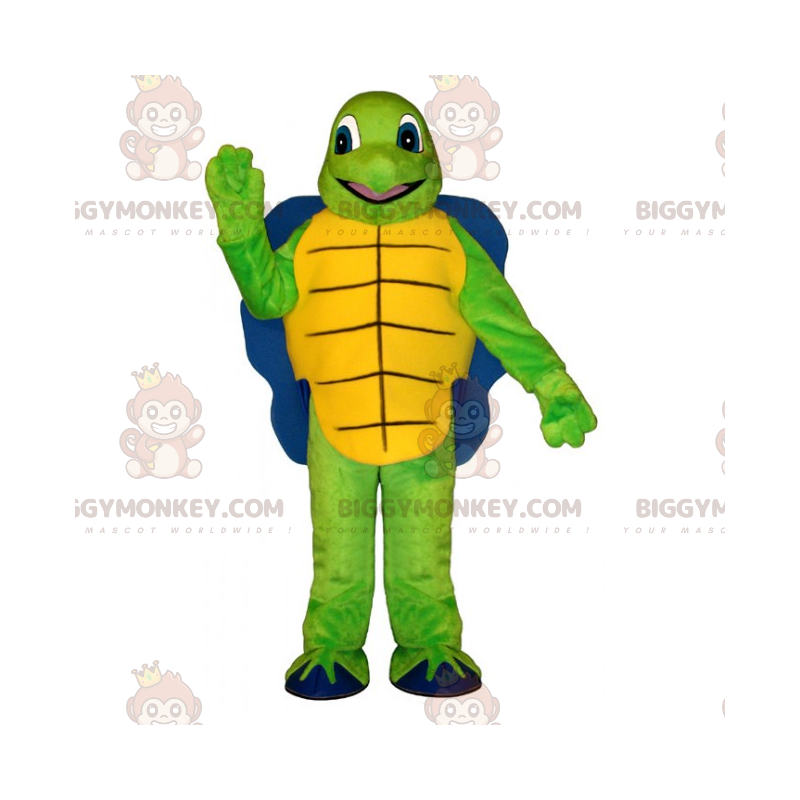 Traje de mascote de tartaruga BIGGYMONKEY™ com concha azul –