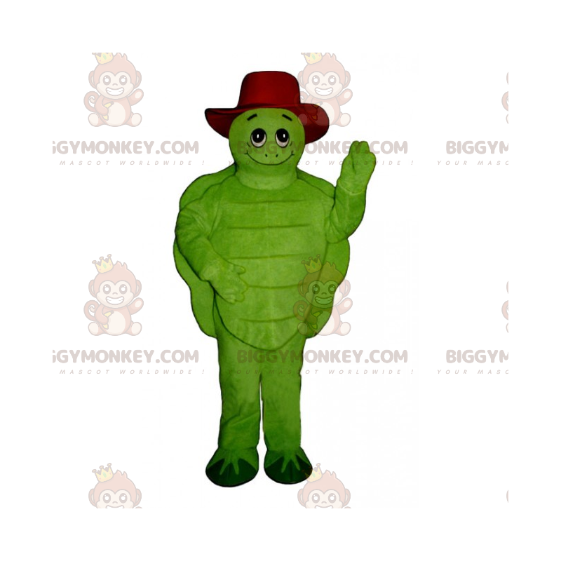 Costume de mascotte BIGGYMONKEY™ de tortue avec chapeau -