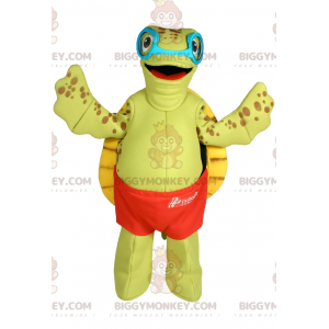 Costume da mascotte tartaruga BIGGYMONKEY™ con costume da bagno