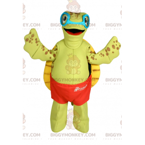 Costume de mascotte BIGGYMONKEY™ de tortue avec maillot et