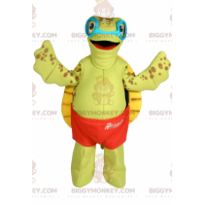 Costume da mascotte tartaruga BIGGYMONKEY™ con costume da bagno
