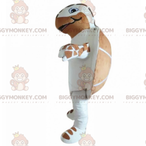 Costume mascotte BIGGYMONKEY™ tartaruga bianca e marrone -