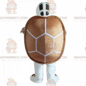 Costume de mascotte BIGGYMONKEY™ de tortue blanche et marron -