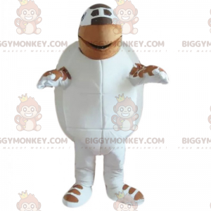 Disfraz de mascota tortuga blanca y marrón BIGGYMONKEY™ -