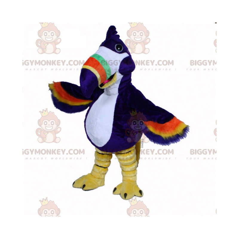 Disfraz de mascota tucán multicolor BIGGYMONKEY™ -