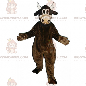 Costume da mascotte BIGGYMONKEY™ da mucca marrone -