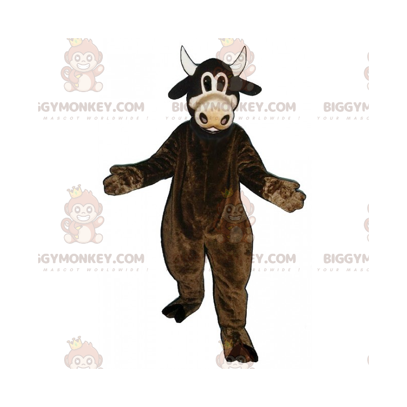 Costume da mascotte BIGGYMONKEY™ da mucca marrone -