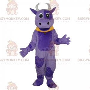 Costume della mascotte della mucca viola BIGGYMONKEY™ -