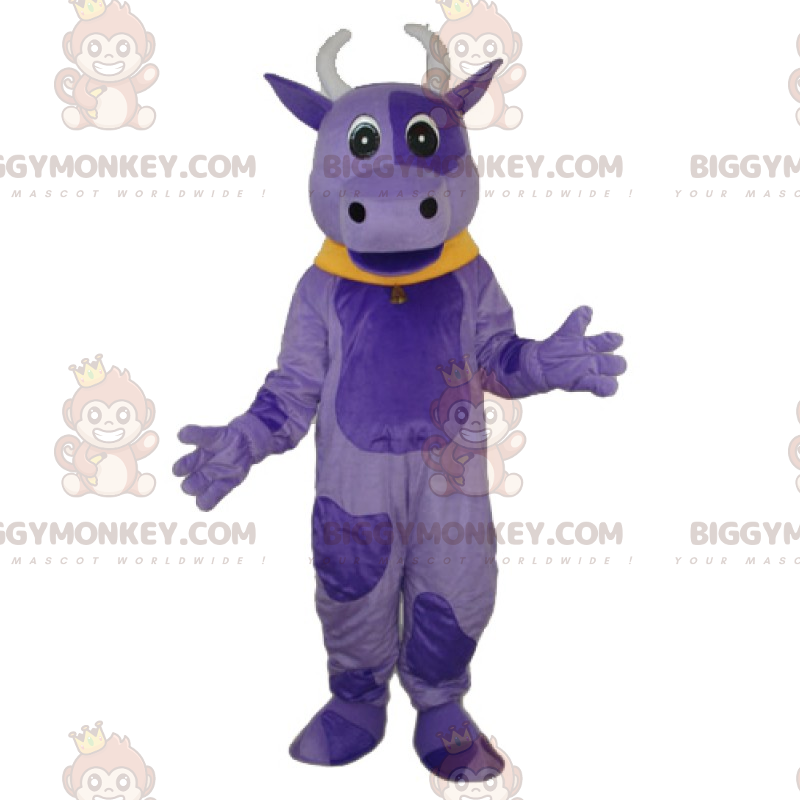 Disfraz de mascota BIGGYMONKEY™ de vaca morada - Biggymonkey.com