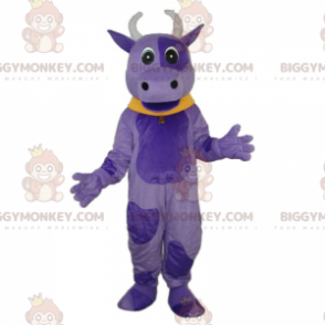 Costume della mascotte della mucca viola BIGGYMONKEY™ -