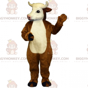 Costume de mascotte BIGGYMONKEY™ de vachette a la tète blanche
