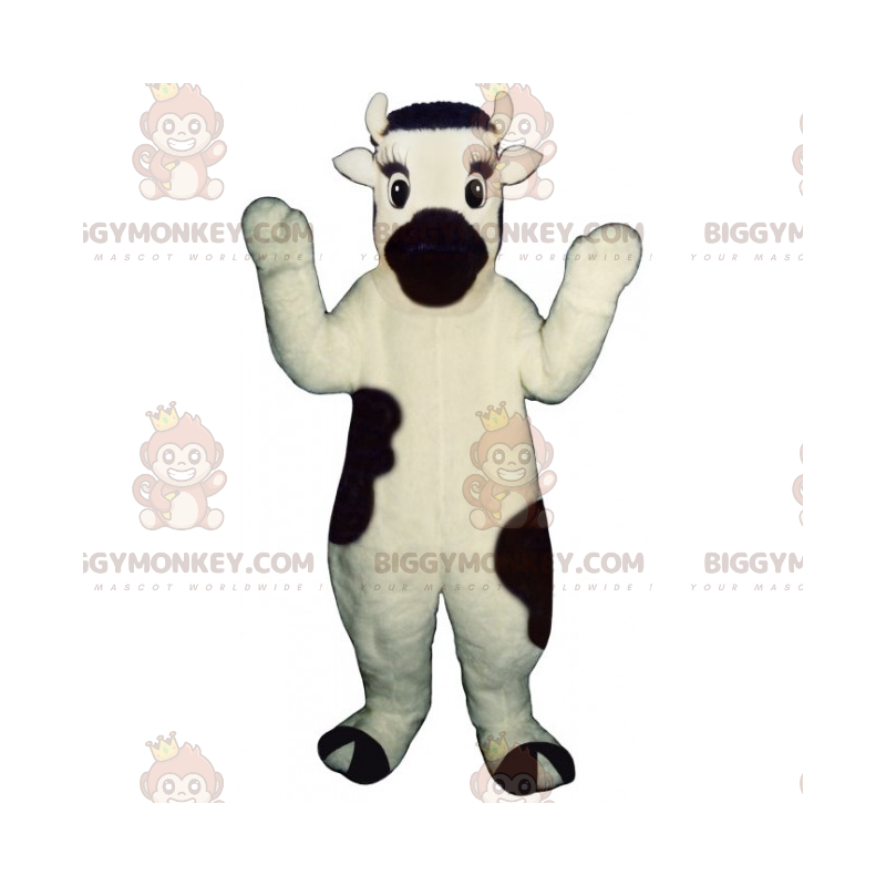 Traje de mascote de vaca de nariz preto BIGGYMONKEY™ –