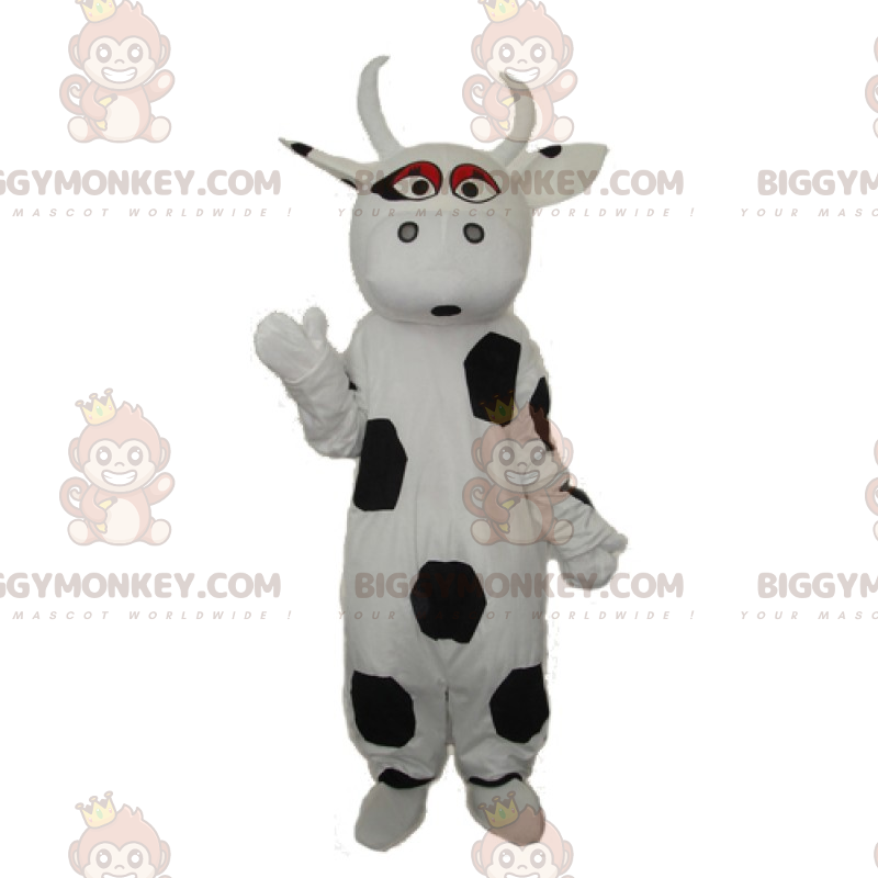 Fantasia de mascote de vaca de olhos vermelhos BIGGYMONKEY™ –